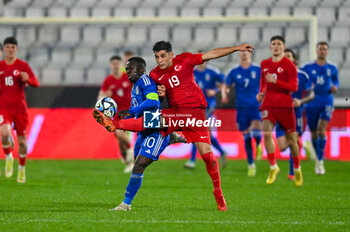 2024-03-26 - Italy’s Wilfried Gnonto portrait in action with Turkiye’s Ugur Yildiz - EURO 2025 U21 - QUALIFYING - ITALY VS TURKEY - UEFA EUROPEAN - SOCCER