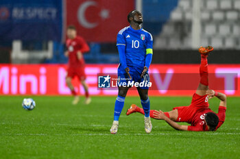 2024-03-26 - Italy’s Wilfried Gnonto shows his disappointment - EURO 2025 U21 - QUALIFYING - ITALY VS TURKEY - UEFA EUROPEAN - SOCCER