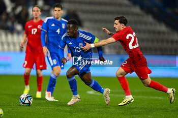 2024-03-26 - Italy’s Wilfried Gnonto portrait in action - EURO 2025 U21 - QUALIFYING - ITALY VS TURKEY - UEFA EUROPEAN - SOCCER