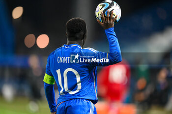 2024-03-26 - Italy's Wilfried Gnonto portrait - EURO 2025 U21 - QUALIFYING - ITALY VS TURKEY - UEFA EUROPEAN - SOCCER