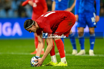 2024-03-26 - Turkiye’s Dogan Alemdar prepare the shoots a penalty kick - EURO 2025 U21 - QUALIFYING - ITALY VS TURKEY - UEFA EUROPEAN - SOCCER