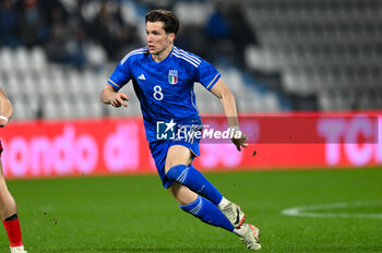 2024-03-26 - Italy’s Giovanni Fabbian portrait in action - EURO 2025 U21 - QUALIFYING - ITALY VS TURKEY - UEFA EUROPEAN - SOCCER