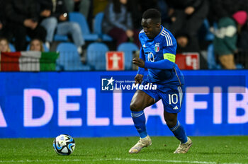 2024-03-26 - Italy’s Wilfried Gnoto portrait in action - EURO 2025 U21 - QUALIFYING - ITALY VS TURKEY - UEFA EUROPEAN - SOCCER