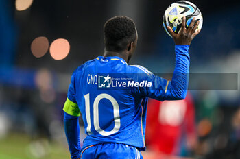 2024-03-26 - Italy’s Wilfried Gnoto portrait - EURO 2025 U21 - QUALIFYING - ITALY VS TURKEY - UEFA EUROPEAN - SOCCER