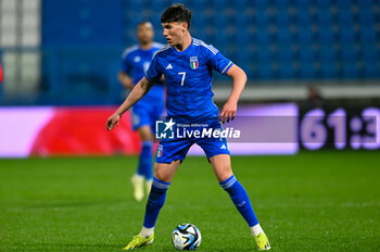 2024-03-26 - Italy’s Cesare Casadei portrait in action - EURO 2025 U21 - QUALIFYING - ITALY VS TURKEY - UEFA EUROPEAN - SOCCER