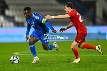 2024-03-26 - Italy’s Wilfried Gnoto portrait in action - EURO 2025 U21 - QUALIFYING - ITALY VS TURKEY - UEFA EUROPEAN - SOCCER