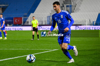 2024-03-26 - Italy's Coppola Diego portrait in action - EURO 2025 U21 - QUALIFYING - ITALY VS TURKEY - UEFA EUROPEAN - SOCCER