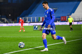 2024-03-26 - Italy's Coppola Diego portrait in action - EURO 2025 U21 - QUALIFYING - ITALY VS TURKEY - UEFA EUROPEAN - SOCCER