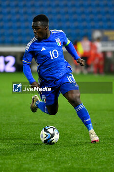 2024-03-26 - Italy’s Wilfried Gnoto portrait in action - EURO 2025 U21 - QUALIFYING - ITALY VS TURKEY - UEFA EUROPEAN - SOCCER