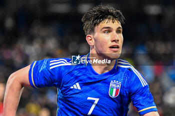 2024-03-26 - Italy’s Cesare Casadei portrait - EURO 2025 U21 - QUALIFYING - ITALY VS TURKEY - UEFA EUROPEAN - SOCCER