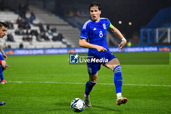 2024-03-26 - Italy’s Giovanni Fabbian portrait in action - EURO 2025 U21 - QUALIFYING - ITALY VS TURKEY - UEFA EUROPEAN - SOCCER