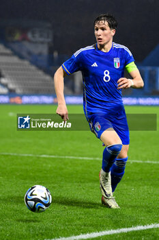 2024-03-26 - Italy’s Giovanni Fabbian portrait in action - EURO 2025 U21 - QUALIFYING - ITALY VS TURKEY - UEFA EUROPEAN - SOCCER