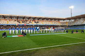 2024-03-22 - Teams during national anthem - EURO 2025 U21 - QUALIFYING - ITALY V LATVIA - UEFA EUROPEAN - SOCCER