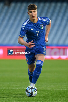 2024-03-22 - Cesare Casadei (Italy) in action - EURO 2025 U21 - QUALIFYING - ITALY V LATVIA - UEFA EUROPEAN - SOCCER