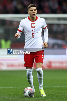 2024-02-25 - Jan Bednarek of Poland during the UEFA Euro 2024, Play-off football match between Poland and Estonia on March 21, 2024 at PGE Narodowy stadium in Warsaw, Poland - FOOTBALL - EURO 2024 - PLAY OFF - POLAND V ESTONIA - UEFA EUROPEAN - SOCCER
