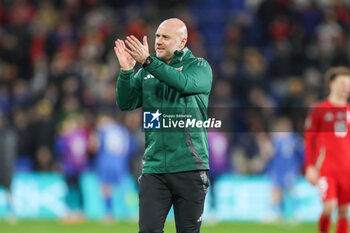 2024-03-21 - Wales Manager Robert Page at full time during the UEFA Euro 2024, Play-off football match between Wales and Finland on 21 March 2024 at Cardiff City Stadium in Cardiff, Wales - FOOTBALL - EURO 2024 - PLAY OFF - WALES V FINLAND - UEFA EUROPEAN - SOCCER