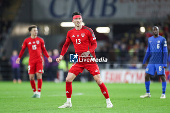 2024-03-21 - Kieffer Moore (13) of Wales during the UEFA Euro 2024, Play-off football match between Wales and Finland on 21 March 2024 at Cardiff City Stadium in Cardiff, Wales - FOOTBALL - EURO 2024 - PLAY OFF - WALES V FINLAND - UEFA EUROPEAN - SOCCER