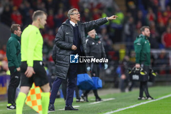 2024-03-21 - Finland Coach Markku Kanerva during the UEFA Euro 2024, Play-off football match between Wales and Finland on 21 March 2024 at Cardiff City Stadium in Cardiff, Wales - FOOTBALL - EURO 2024 - PLAY OFF - WALES V FINLAND - UEFA EUROPEAN - SOCCER