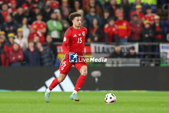 2024-03-21 - Ethan Ampadu (15) of Wales during the UEFA Euro 2024, Play-off football match between Wales and Finland on 21 March 2024 at Cardiff City Stadium in Cardiff, Wales - FOOTBALL - EURO 2024 - PLAY OFF - WALES V FINLAND - UEFA EUROPEAN - SOCCER