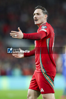 2024-03-21 - Connor Roberts (14) of Wales during the UEFA Euro 2024, Play-off football match between Wales and Finland on 21 March 2024 at Cardiff City Stadium in Cardiff, Wales - FOOTBALL - EURO 2024 - PLAY OFF - WALES V FINLAND - UEFA EUROPEAN - SOCCER