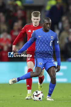2024-03-21 - Glen Kamara (6) of Finland during the UEFA Euro 2024, Play-off football match between Wales and Finland on 21 March 2024 at Cardiff City Stadium in Cardiff, Wales - FOOTBALL - EURO 2024 - PLAY OFF - WALES V FINLAND - UEFA EUROPEAN - SOCCER