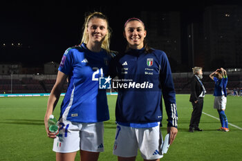 2024-04-05 - Italy's Agnese Bonfanti e Michela Cambiaghi during the Women's European Qualifiers 2025 match 
Italy vs Us Netherlands at the Gigi Marulla Stadium in Cosenza, Italy on 
April 5, 2024 - WOMEN'S EURO 2025 - ITALY VS NETHERLANDS - UEFA EUROPEAN - SOCCER