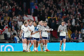 2024-04-05 - The England players celebrating Alessia Russo of England goal to make it 1-0 during the UEFA Women's Euro 2025, Qualifiers football match between England and Sweden on 5 April 2024 at Wembley Stadium in London, England - FOOTBALL - WOMEN'S EURO 2025 - QUALIFYING - ENGLAND V SWEDEN - UEFA EUROPEAN - SOCCER