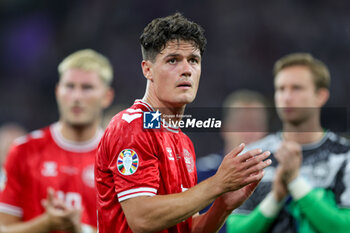 2024-06-29 - Christian Norgaard of Denmark looks dejected at full time during the UEFA Euro 2024, Round of 16 football match between Germany and Denmark on 29 June 2024 at Signal Iduna Park in Dortmund, Germany - FOOTBALL - EURO 2024 - 1/8 - GERMANY V DENMARK - UEFA EUROPEAN - SOCCER