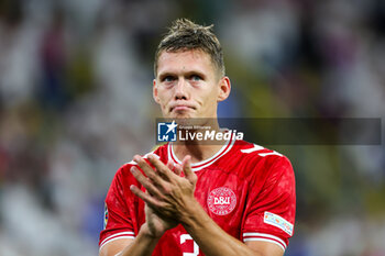 2024-06-29 - Jannik Vestergaard of Denmark looks dejected at full time during the UEFA Euro 2024, Round of 16 football match between Germany and Denmark on 29 June 2024 at Signal Iduna Park in Dortmund, Germany - FOOTBALL - EURO 2024 - 1/8 - GERMANY V DENMARK - UEFA EUROPEAN - SOCCER