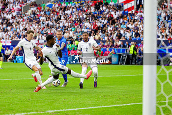 2024-07-01 - Lukas Haraslin of Slovakia shoots during the UEFA Euro 2024, Round of 16 football match between England and Slovakia on 30 June 2024 at Veltins-Arena in Gelsenkirchen, Germany - FOOTBALL - EURO 2024 - 1/8 - ENGLAND V SLOVAKIA - UEFA EUROPEAN - SOCCER