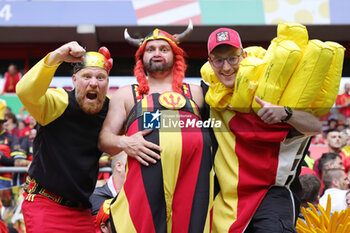 2024-07-01 - Fans of Belgium during the UEFA Euro 2024, Round of 16 football match between France and Belgium on 1 July 2024 at Merkur Spiel-Arena in Dusseldorf, Germany - FOOTBALL - EURO 2024 - 1/8 - FRANCE V BELGIUM - UEFA EUROPEAN - SOCCER