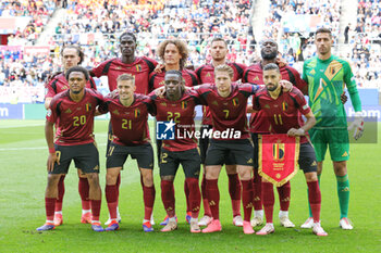 2024-07-01 - Team of Belgium during the UEFA Euro 2024, Round of 16 football match between France and Belgium on 1 July 2024 at Merkur Spiel-Arena in Dusseldorf, Germany - FOOTBALL - EURO 2024 - 1/8 - FRANCE V BELGIUM - UEFA EUROPEAN - SOCCER