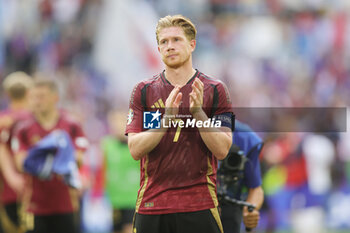 2024-07-01 - Kevin De Bruyne of Belgium looks dejected at full time during the UEFA Euro 2024, Round of 16 football match between France and Belgium on 1 July 2024 at Merkur Spiel-Arena in Dusseldorf, Germany - FOOTBALL - EURO 2024 - 1/8 - FRANCE V BELGIUM - UEFA EUROPEAN - SOCCER