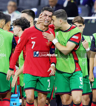 2024-07-01 - Cristiano Ronaldo of Portugal in tears before the penalty shoot-out during the UEFA Euro 2024, Round of 16 football match between Portugal and Slovenia on 1July 2024 at Deutsche Bank Park in Frankfurt, Germany - FOOTBALL - EURO 2024 - 1/8 - PORTUGAL V SLOVENIA - UEFA EUROPEAN - SOCCER