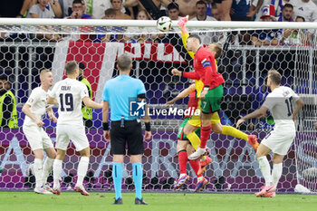 2024-07-01 - Cristiano Ronaldo of Portugal and Goalkeeper Jan Oblak of Slovenia during the UEFA Euro 2024, Round of 16 football match between Portugal and Slovenia on 1July 2024 at Deutsche Bank Park in Frankfurt, Germany - FOOTBALL - EURO 2024 - 1/8 - PORTUGAL V SLOVENIA - UEFA EUROPEAN - SOCCER