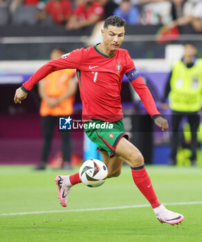 2024-07-01 - Cristiano Ronaldo of Portugal during the UEFA Euro 2024, Round of 16 football match between Portugal and Slovenia on 1July 2024 at Deutsche Bank Park in Frankfurt, Germany - FOOTBALL - EURO 2024 - 1/8 - PORTUGAL V SLOVENIA - UEFA EUROPEAN - SOCCER