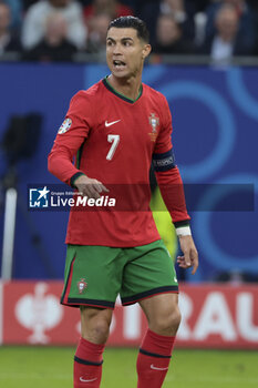 2024-07-05 - Cristiano Ronaldo of Portugal during the UEFA Euro 2024, quarter-final football match between Portugal and France on July 5, 2024 at Volksparkstadion in Hamburg, Germany - FOOTBALL - EURO 2024 - 1/4 - PORTUGAL V FRANCE - UEFA EUROPEAN - SOCCER