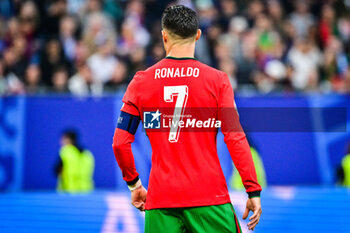 2024-07-05 - Cristiano RONALDO of Portugal during the UEFA Euro 2024, Quarter-finals football match between Portugal and France on July 5, 2024 at Volksparkstadion in Hamburg, Germany - FOOTBALL - EURO 2024 - 1/4 - PORTUGAL V FRANCE - UEFA EUROPEAN - SOCCER