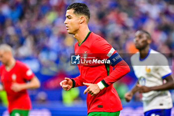 2024-07-05 - Cristiano RONALDO of Portugal during the UEFA Euro 2024, Quarter-finals football match between Portugal and France on July 5, 2024 at Volksparkstadion in Hamburg, Germany - FOOTBALL - EURO 2024 - 1/4 - PORTUGAL V FRANCE - UEFA EUROPEAN - SOCCER