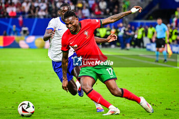 2024-07-05 - Rafael LEAO of Portugal during the UEFA Euro 2024, Quarter-finals football match between Portugal and France on July 5, 2024 at Volksparkstadion in Hamburg, Germany - FOOTBALL - EURO 2024 - 1/4 - PORTUGAL V FRANCE - UEFA EUROPEAN - SOCCER