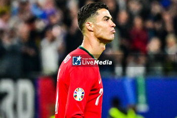 2024-07-05 - Cristiano RONALDO of Portugal during the UEFA Euro 2024, Quarter-finals football match between Portugal and France on July 5, 2024 at Volksparkstadion in Hamburg, Germany - FOOTBALL - EURO 2024 - 1/4 - PORTUGAL V FRANCE - UEFA EUROPEAN - SOCCER