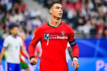 2024-07-05 - Cristiano RONALDO of Portugal during the UEFA Euro 2024, Quarter-finals football match between Portugal and France on July 5, 2024 at Volksparkstadion in Hamburg, Germany - FOOTBALL - EURO 2024 - 1/4 - PORTUGAL V FRANCE - UEFA EUROPEAN - SOCCER