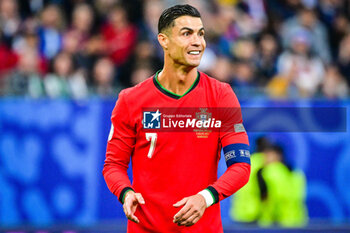 2024-07-05 - Cristiano RONALDO of Portugal during the UEFA Euro 2024, Quarter-finals football match between Portugal and France on July 5, 2024 at Volksparkstadion in Hamburg, Germany - FOOTBALL - EURO 2024 - 1/4 - PORTUGAL V FRANCE - UEFA EUROPEAN - SOCCER