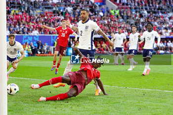 2024-07-07 - Breel Embolo of Switzerland scores a goal 0-1 during the UEFA Euro 2024, Quarter-finals football match between England and Switzerland on July 6, 2024 at Merkur Spiel-Arena in Düsseldorf, Germany - FOOTBALL - EURO 2024 - 1/4 - ENGLAND V SWITZERLAND - UEFA EUROPEAN - SOCCER