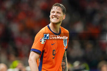 2024-07-06 - Wout Weghorst of Netherlands is celebrating the win during the UEFA Euro 2024, Quarter-finals football match between Netherlands and Turkiye on July 6, 2024 at Olympiastadion in Berlin, Germany - FOOTBALL - EURO 2024 - 1/4 - NETHERLANDS V TURKIYE - UEFA EUROPEAN - SOCCER