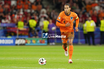 2024-07-06 - Virgil van Dijk of Netherlands during the UEFA Euro 2024, Quarter-finals football match between Netherlands and Turkiye on July 6, 2024 at Olympiastadion in Berlin, Germany - FOOTBALL - EURO 2024 - 1/4 - NETHERLANDS V TURKIYE - UEFA EUROPEAN - SOCCER