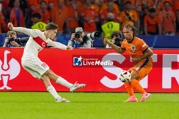 2024-07-06 - Kenan Yildiz of Turkiye, Nathan Aké of Netherlands during the UEFA Euro 2024, Quarter-finals football match between Netherlands and Turkiye on July 6, 2024 at Olympiastadion in Berlin, Germany - FOOTBALL - EURO 2024 - 1/4 - NETHERLANDS V TURKIYE - UEFA EUROPEAN - SOCCER