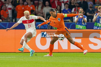 2024-07-06 - Baris Alper Yilmaz of Turkiye, Virgil van Dijk of Netherlands during the UEFA Euro 2024, Quarter-finals football match between Netherlands and Turkiye on July 6, 2024 at Olympiastadion in Berlin, Germany - FOOTBALL - EURO 2024 - 1/4 - NETHERLANDS V TURKIYE - UEFA EUROPEAN - SOCCER