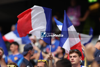 2024-07-09 - Munich , Germany 09.07.2024: Colors of French fans on the stand before the UEFA EURO 2024 semi-finals, football match between Spain vs France at Munich Football Arena - UEFA EURO 2024 - SEMIFINALS - SPAIN VS FRANCE  - UEFA EUROPEAN - SOCCER