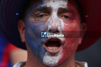 2024-07-09 - Munich , Germany 09.07.2024: Colors of French fans on the stand before the UEFA EURO 2024 semi-finals, football match between Spain vs France at Munich Football Arena - UEFA EURO 2024 - SEMIFINALS - SPAIN VS FRANCE  - UEFA EUROPEAN - SOCCER